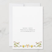 Meadow Pastel Franse Rozen Bloemenbruiloft Kaart (Achterkant)