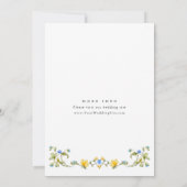 Meadow Pastel Franse Rozen Bloemenbruiloft Kaart (Achterkant)