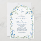 Meadow Pastel Franse Rozen Bloemenbruiloft QR code Kaart (Voorkant)