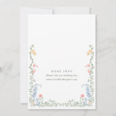Meadow Pastel Franse Rozen Floral ENGAGEMENT PARTY Kaart (Achterkant)
