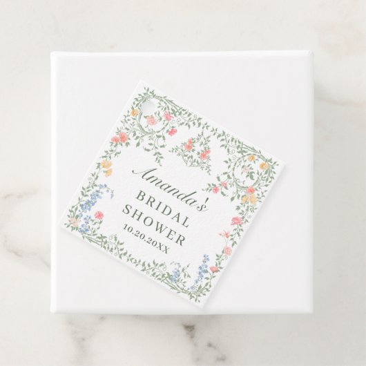 Meadow Pastel Franse Rozen Floral Vrijgezellenfees Bedankjes Labels (In situ)