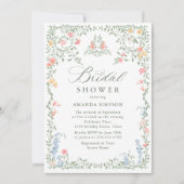 Meadow Pastel Franse Rozen Floral Vrijgezellenfees Kaart (Voorkant)