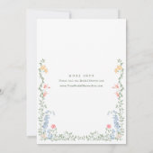 Meadow Pastel Franse Rozen Floral Vrijgezellenfees Kaart (Achterkant)