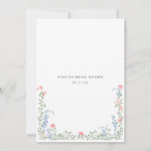 Meadow Pastel Franse Rozen Vrijgezellenfeest Game  Kaart (Achterkant)