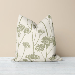 Meadow Silence Crème Linen Stof Olive Kussen