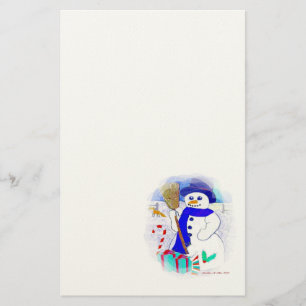 Meadow Snowman Briefpapier