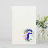 Meadow Snowman Briefpapier (Staand voorkant)