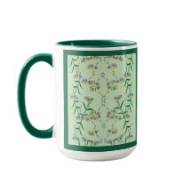Meadow Soiree Collection Mok Blauw, Geel, Groen.