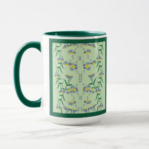 Meadow Soiree Collection Mok Blauw, Geel, Groen.