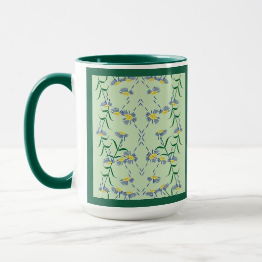 Meadow Soiree Collection Mok Blauw, Geel, Groen. (Links)