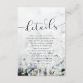 Meadow Song vervagen Wildbloemen Bruiloft Details Informatiekaartje (Voorkant)