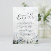 Meadow Song vervagen Wildbloemen Bruiloft Details Informatiekaartje (Staand voorkant)