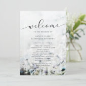 Meadow Song vervagen Wildbloemen trouwceremonie Programmakaart (Staand voorkant)