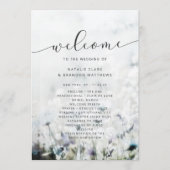 Meadow Song vervagen Wildbloemen trouwceremonie Programmakaart (Voorkant)
