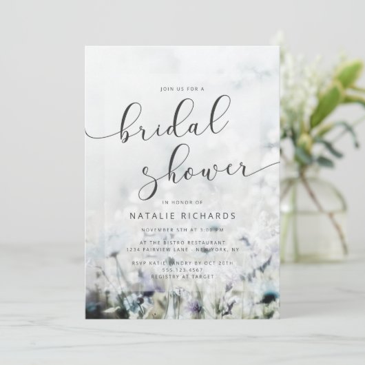 Meadow Song vervagen Wildflower Boho Vrijgezellenf Kaart (Staand voorkant)