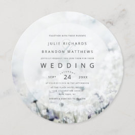 Meadow Song vervagen Wildflower Circle Bruiloft Kaart