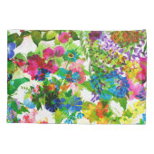 Meadow Summer Blossoms Botanische Tuin Waterverf Kussensloop (Achterkant)