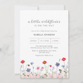 Meadow Summer Little Wildflower Baby shower Kaart (Voorkant)