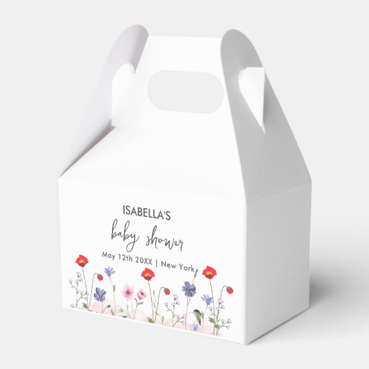Meadow Summer Wildflower Baby shower Bedankdoosjes (Voorkant Zijde)