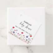 Meadow Summer Wildflower Baby shower Bedankjes Labels (In situ)
