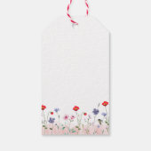 Meadow Summer Wildflower Baby shower Cadeaulabel (Achterkant)