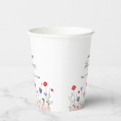 Meadow Summer Wildflower Baby shower Papieren Bekers (Rechts)