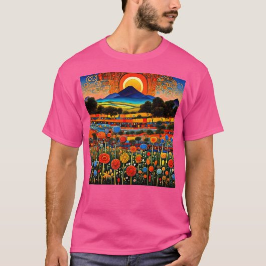 Meadow Sunset 2 Active T-shirt (Voorkant)