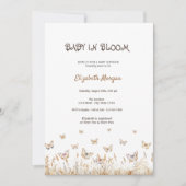 Meadow Vlinders Baby in Bloom Baby shower Kaart (Voorkant)
