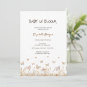 Meadow Vlinders Baby in Bloom Baby shower Kaart (Staand voorkant)