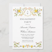 Meadow Waterverf Wildflower ENGAGEMENT PARTY Kaart (Voorkant)