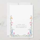 Meadow Waterverf Wildflowers repetitie diner Kaart (Achterkant)