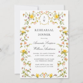 Meadow Waterverf Wildflowers repetitie diner Kaart