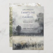 Meadow Wedding Invitation Kaart (Voorkant / Achterkant)