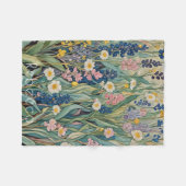 Meadow Whispers: Pastel Wildflowers Fleece Deken (Voorkant (Horizontaal))