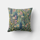 Meadow Whispers: Pastel Wildflowers Kussen (Achterkant)