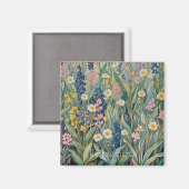 Meadow Whispers: Pastel Wildflowers Magneet (Voorkant / Achterkant)