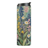 Meadow Whispers: Pastel Wildflowers Thermosbeker (Gedraaid links)