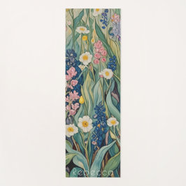 Meadow Whispers: Pastel Wildflowers Yogamat