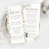 Meadow Wild Flower Autumn Wedding Menu Bedankt