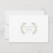 Meadow Wild Flower Rustic Wedding Vriendelijk Antw RSVP Kaartje (Achterkant)