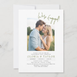 Meadow Wildbloemen Boho Engagement Party Foto Kaart