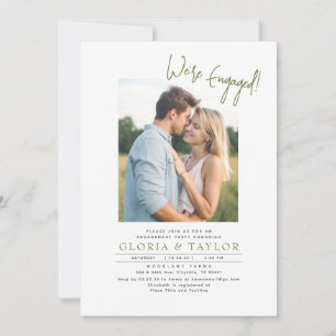 Meadow Wildbloemen Boho Engagement Party Foto Kaart