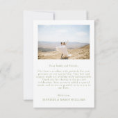 Meadow wilde bloem bloemenkrans Bruiloft Foto Bedankkaart (Achterkant)