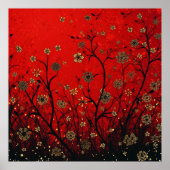 Meadow wilde bloem modern poster (Voorkant)