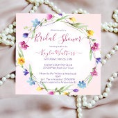 Meadow wilde bloemen boho bridal doucheuitnodiging kaart