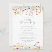 Meadow Wildflower 50ste bruiloft Jubileum Kaart (Voorkant)