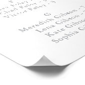 Meadow Wildflower Alfabetische Zitting Grafiek Poster (Hoek)