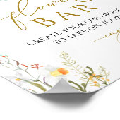 Meadow Wildflower Bloem Bar Douchebord Poster (Hoek)