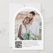 Meadow Wildflower Bohemian Wedding QR-code Foto Kaart (Achterkant)