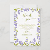 Meadow Wildflower Botanical Weddenschap Dank je ka Bedankkaart (Voorkant)